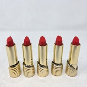5 Vintage Elizabeth Arden Luxury Lip Sheer Lipstick "Pepper" #02, Neon Red Color